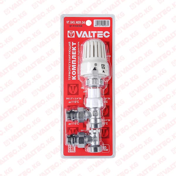 Комплект терморегулирующего оборудования прямой 1/2" х 3/4" евроконус, Valtec