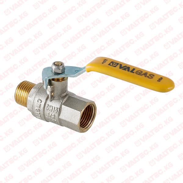 Газовый шаровой кран VALGAZ, стальная рукоятка вн -нар Valtec