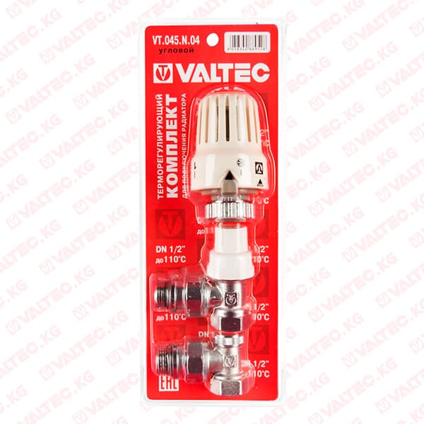 Комплект терморегулирующего оборудования угловой 1/2" (15 мм) Valtec