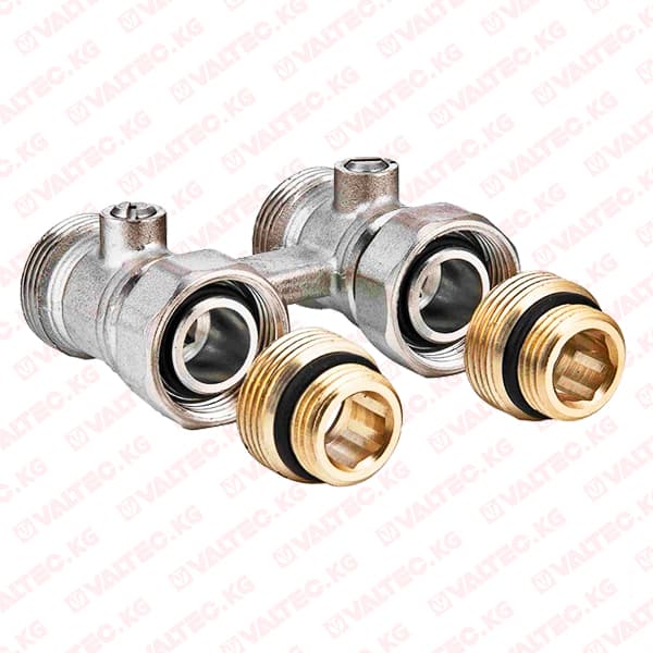Узел нижнего подключения радиатора, (комплект) 1/2"х3/4 евроконус